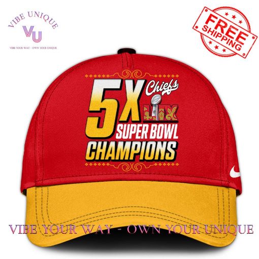 Kansas City Chiefs Back to Back 5x Super Bowl 2025 Champions Limited Edition T-Shirt