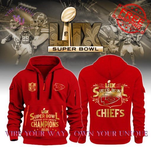 Kansas City Chiefs Champions Super Bowl 2025 Premium Special Edition Quarter Zip Hoodie