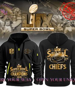 Kansas City Chiefs Champions Super Bowl 2025 Premium Special Edition Quarter Zip Hoodie