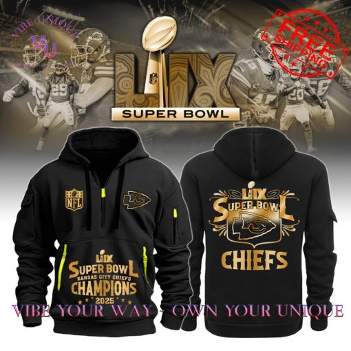 Kansas City Chiefs Champions Super Bowl 2025 Premium Special Edition Quarter Zip Hoodie