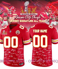 Kansas City Chiefs Champions Super Bowl 2025 Signature Custom Name Limited Edition Jersey