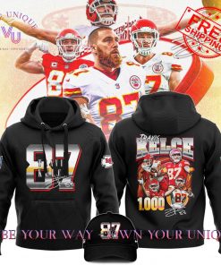 Kansas City Chiefs NFL Travis Kelce 1000 Career Receptions Limited Edition Hoodie