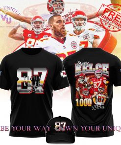 Kansas City Chiefs NFL Travis Kelce 1000 Career Receptions Limited Edition T-Shirt