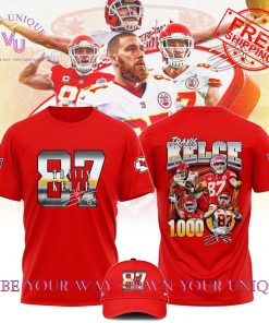 Kansas City Chiefs NFL Travis Kelce 1000 Career Receptions Limited Edition T-Shirt