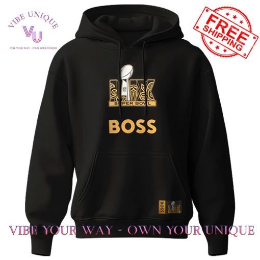 Kansas City Chiefs Super Bowl LIX BOSS Premium Special Edition Black Hoodie