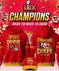 Kansas City Chiefs Super Bowl LIX Champions 3 Peat Limited Edition Hoodie