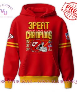 Kansas City Chiefs Super Bowl LIX Champions 3 Peat Limited Edition Hoodie