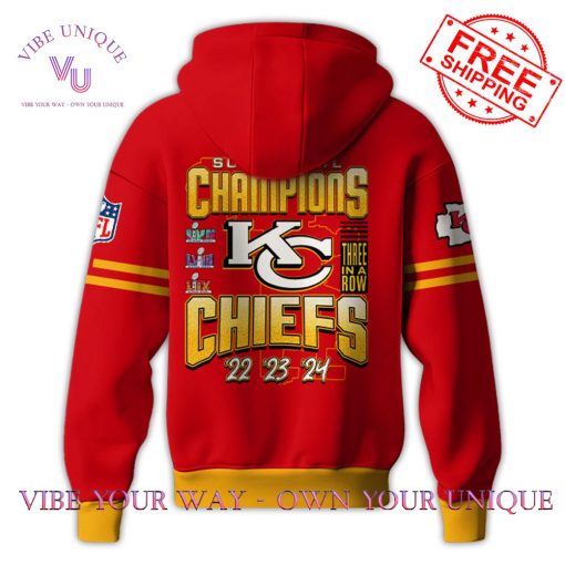 Kansas City Chiefs Super Bowl LIX Champions 3 Peat Limited Edition Hoodie