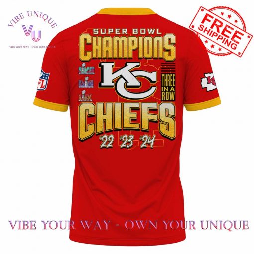 Kansas City Chiefs Super Bowl LIX Champions 3 Peat Limited Edition T-Shirt