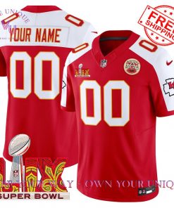 Kansas City Chiefs Super Bowl LIX Patch Vapor Premium Special Edition Jersey