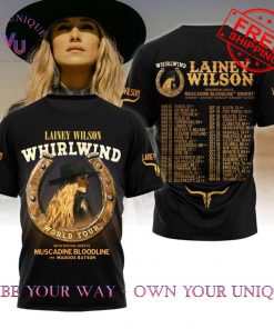 Lainey Wilson Whirlwind World Tour 2025 Official Concert Shirt Collection