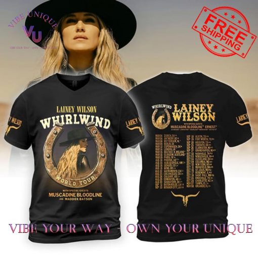 Lainey Wilson Whirlwind World Tour 2025 Official Concert Shirt Collection