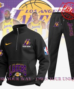 Los Angeles Lakers NBA Personalized Limited Edition Multicolor Half Zip Hoodie