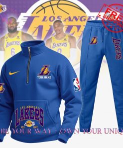 Los Angeles Lakers NBA Personalized Limited Edition Multicolor Half Zip Hoodie