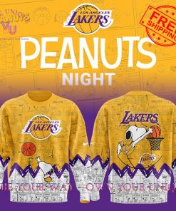 Los Angeles Lakers Peanuts Night 75th Anniv Limited Edition Sweatshirt