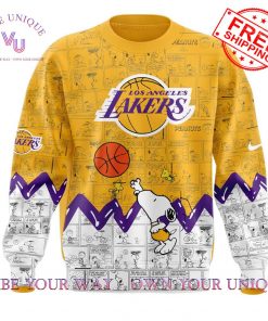 Los Angeles Lakers Peanuts Night 75th Anniv Limited Edition Sweatshirt