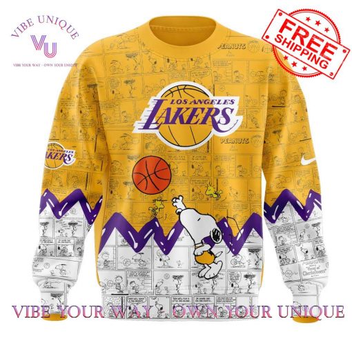 Los Angeles Lakers Peanuts Night 75th Anniv Limited Edition Sweatshirt