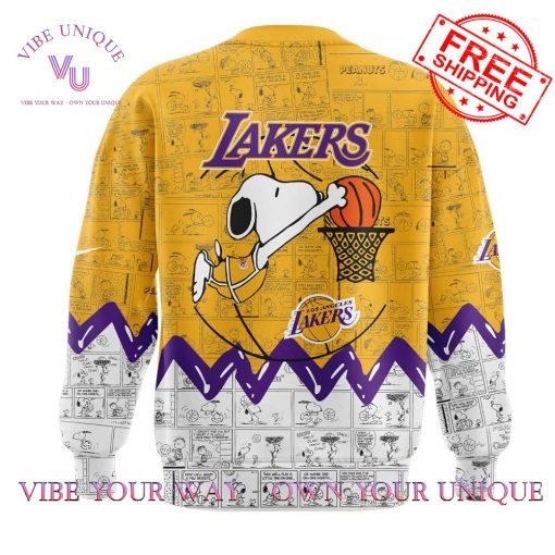 Los Angeles Lakers Peanuts Night 75th Anniv Limited Edition Sweatshirt