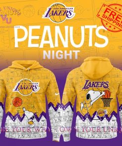 Los Angeles Lakers Peanuts Night 75th Anniversary Limited Edition Hoodie Set