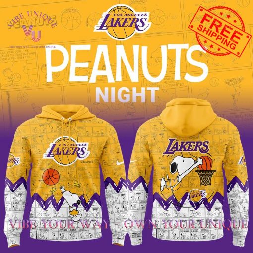 Los Angeles Lakers Peanuts Night 75th Anniversary Limited Edition Hoodie Set