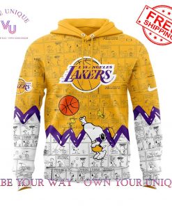 Los Angeles Lakers Peanuts Night 75th Anniversary Limited Edition Hoodie Set