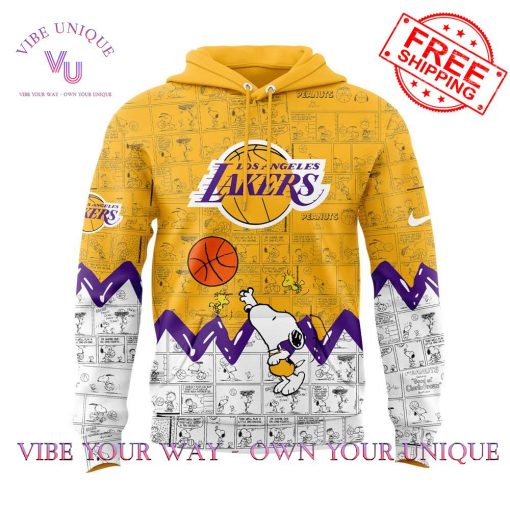 Los Angeles Lakers Peanuts Night 75th Anniversary Limited Edition Hoodie Set