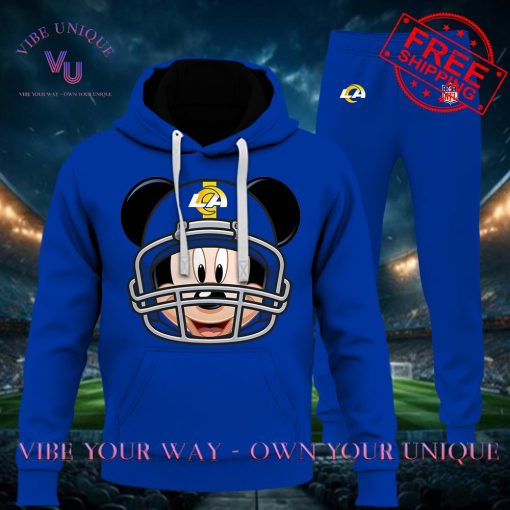 Los Angeles Rams NFL Mickey Mouse Special Edition Multicolor Half Zip Hoodie