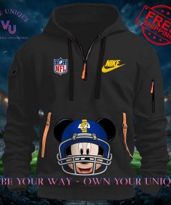 Los Angeles Rams NFL Mickey Mouse Special Edition Multicolor Half Zip Hoodie