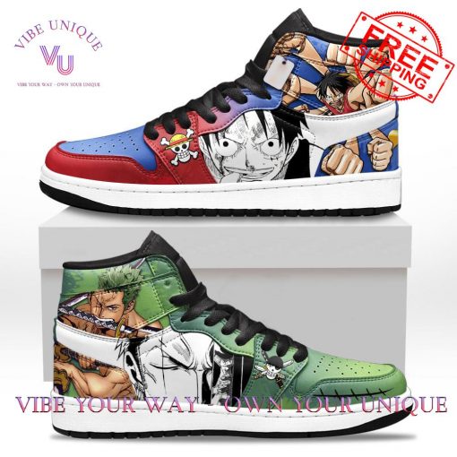 Luffy and Zoro One Piece Limited Edition Air Jodan 1