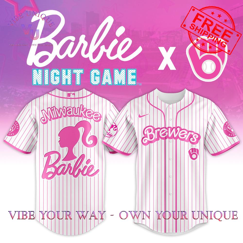 Milwaukee Brewers Barbie Night Game Special Jersey Milwaukee Brewers Barbie Night Game Special Jersey