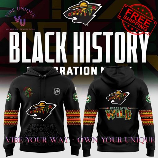 Minnesota NHL Wild Black History Celebration Limited Edition Hoodie Set