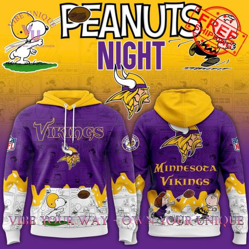 Minnesota Vikings Peanuts Knight 75th Anniv Special Edition Hoodie