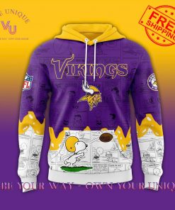 Minnesota Vikings Peanuts Knight 75th Anniv Special Edition Hoodie