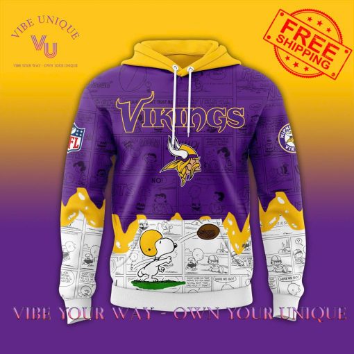 Minnesota Vikings Peanuts Knight 75th Anniv Special Edition Hoodie