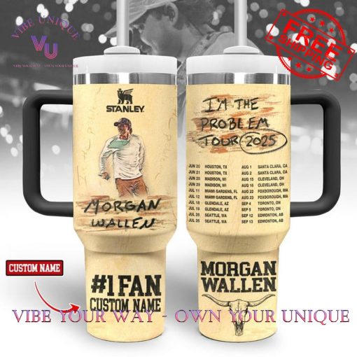 Morgan Wallen Problem Tour 2025 Custom Name Limited Edition Stanley Tumbler