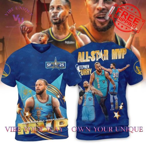 NBA Stephen Curry MVP All Star 2025 Limited Edition Navy Blue Shirt Collection