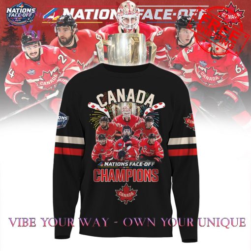 NHL 4 Nations Face-Off 2025 Canada Champions Limited Edition Multicolor Sweatshirt