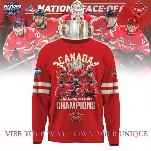 NHL 4 Nations Face-Off 2025 Canada Champions Limited Edition Multicolor Sweatshirt