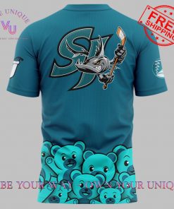 New San Jose Barracuda Teddy Bear Toss Premium Special Edition TShirt