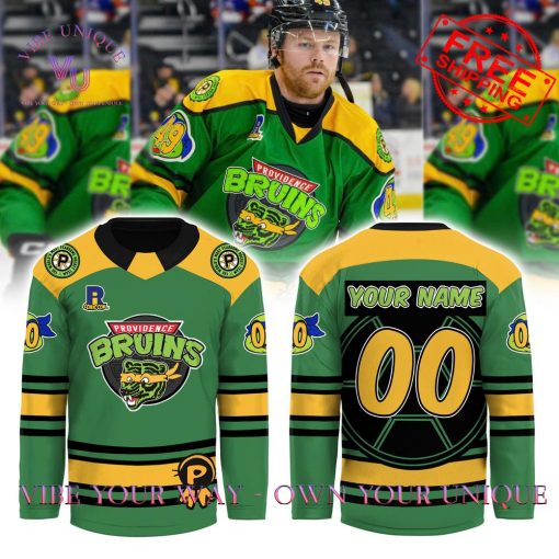 Ninja Turtle Powered Providence Bruins Custom Name Special Edition Hockey Jersey