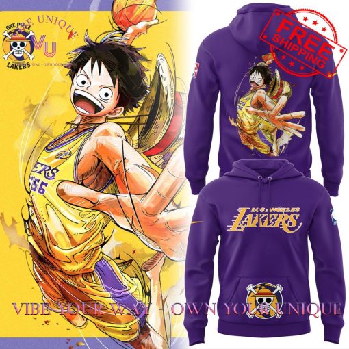 One Piece Night Los Angeles Lakers Limited Edition Hoodie Set