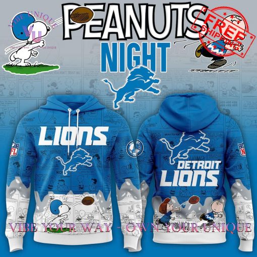 Peanuts Night 75th Anniversary Detroit Lions Limited Edition Hoodie