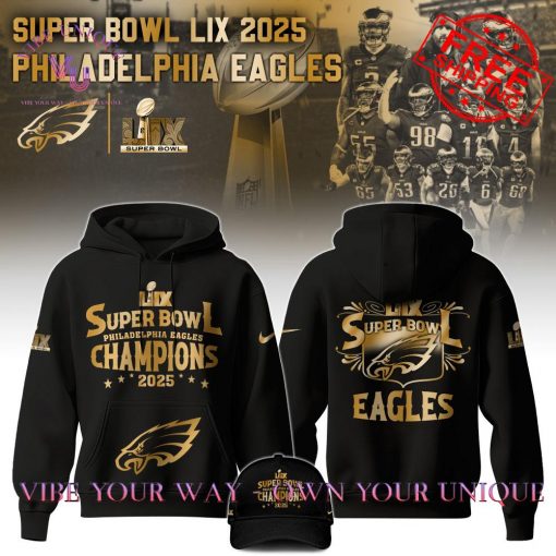 Philadelphia Eagles Champions Super Bowl 2025 Premium Special Edition Hoodie