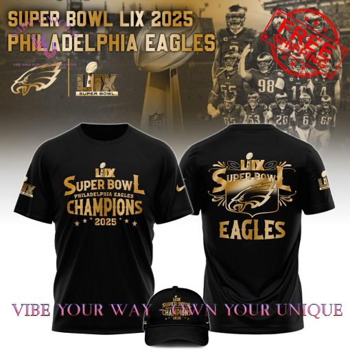 Philadelphia Eagles Champions Super Bowl 2025 Premium Special Edition T-Shirt