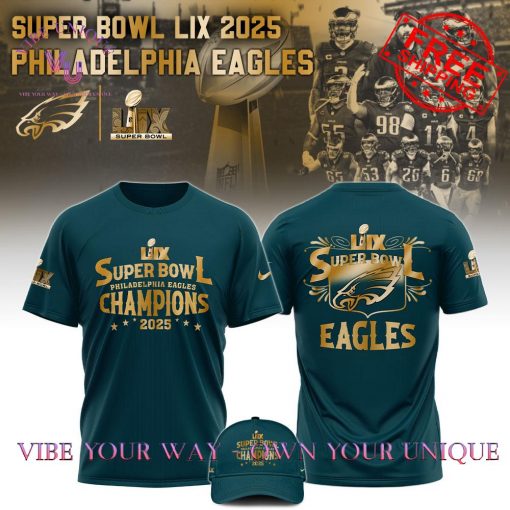 Philadelphia Eagles Champions Super Bowl 2025 Premium Special Edition T-Shirt