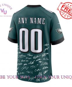 Philadelphia Eagles Champions Super Bowl 2025 Signature Custome Name Limited Edition Jersey 3