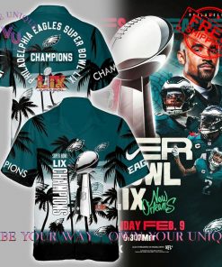 Philadelphia Eagles Jalen Hurts Super Bowl LIX 2025 Champions Limited Edition Hawaiin Shirt