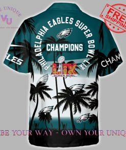 Philadelphia Eagles Jalen Hurts Super Bowl LIX 2025 Champions Limited Edition Hawaiin Shirt 3