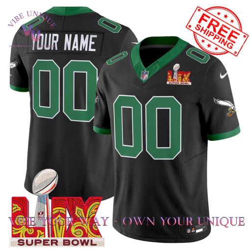 Philadelphia Eagles Kelly Green Super Bowl LIX 2025 Premium Special Edition Custom Football Jersey