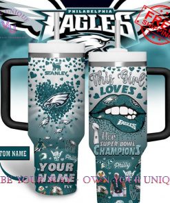 Philadelphia Eagles Super Bowl Champions Custom Name Limited Edition Stanley Tumbler